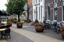 stapeltuin, bloemen, dorp, stadscentrum, verticaal tuinieren