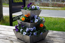 stapeltuin, verticaal tuinieren, aluminium, tafelmodel, binnen, buiten, compact, vetplanten, bloemen